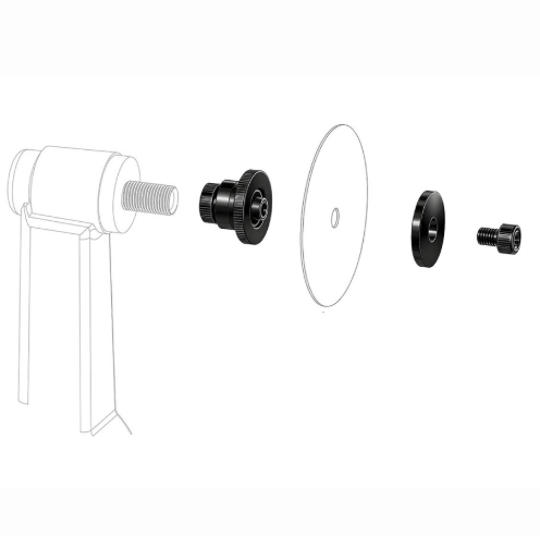 Adaptador universal para fijación segura de herramientas diamantadas en mini amoladora.
