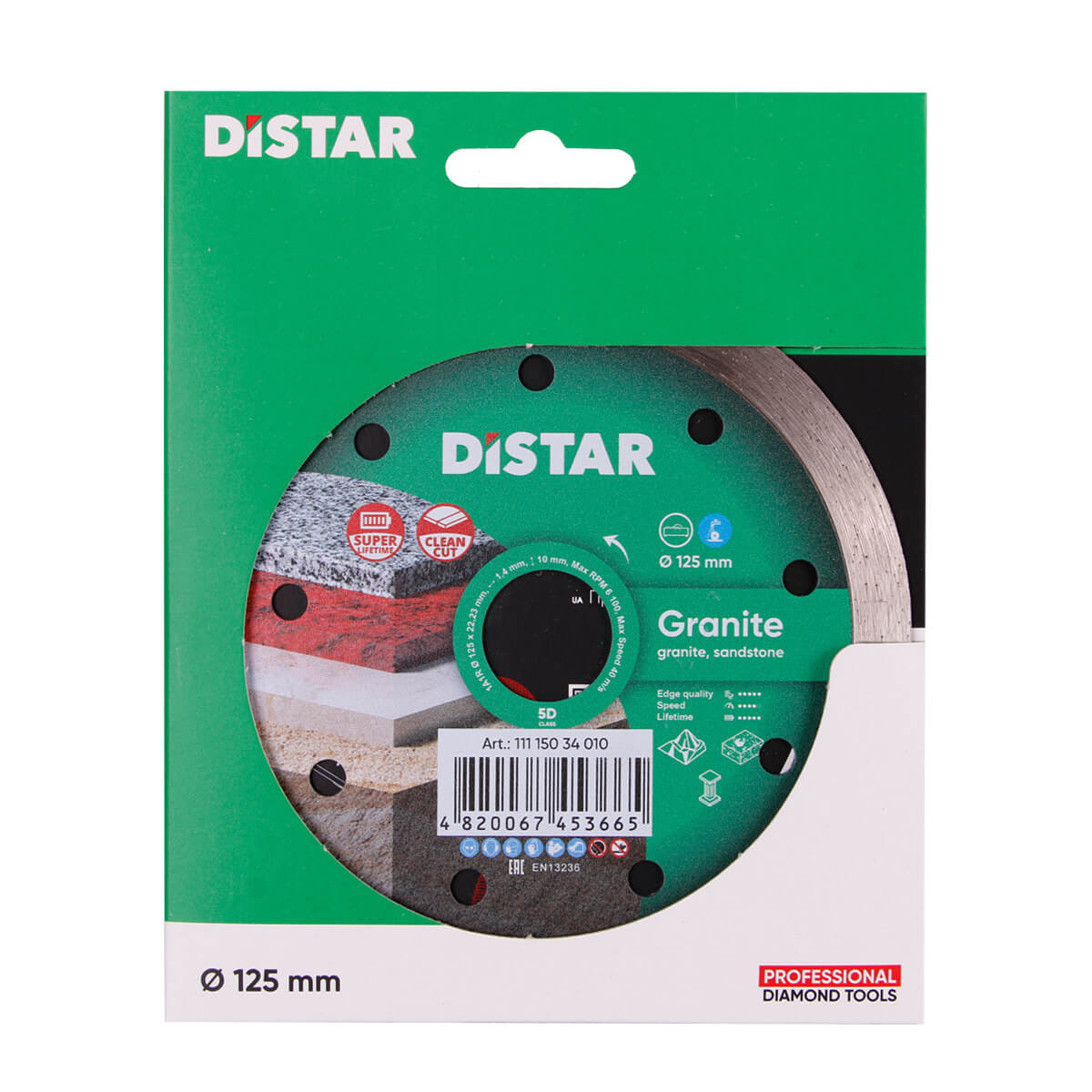 Distar Disco de corte diamante 1A1R 125 Granito