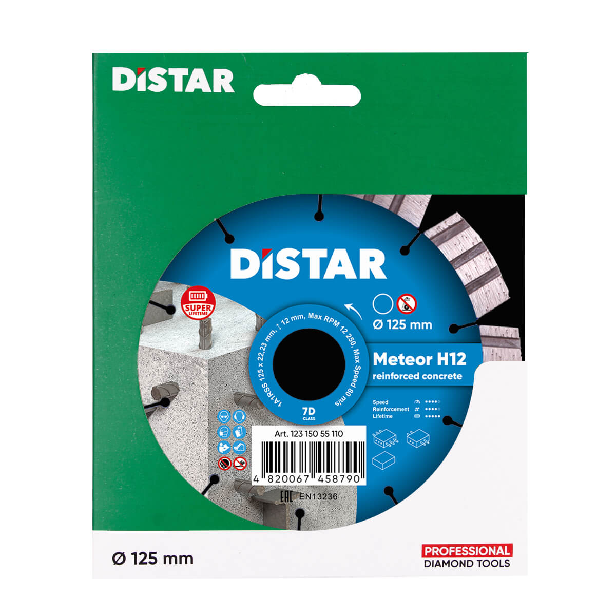 Distar Disco de corte diamante 1A1RSS 125 Meteor H12