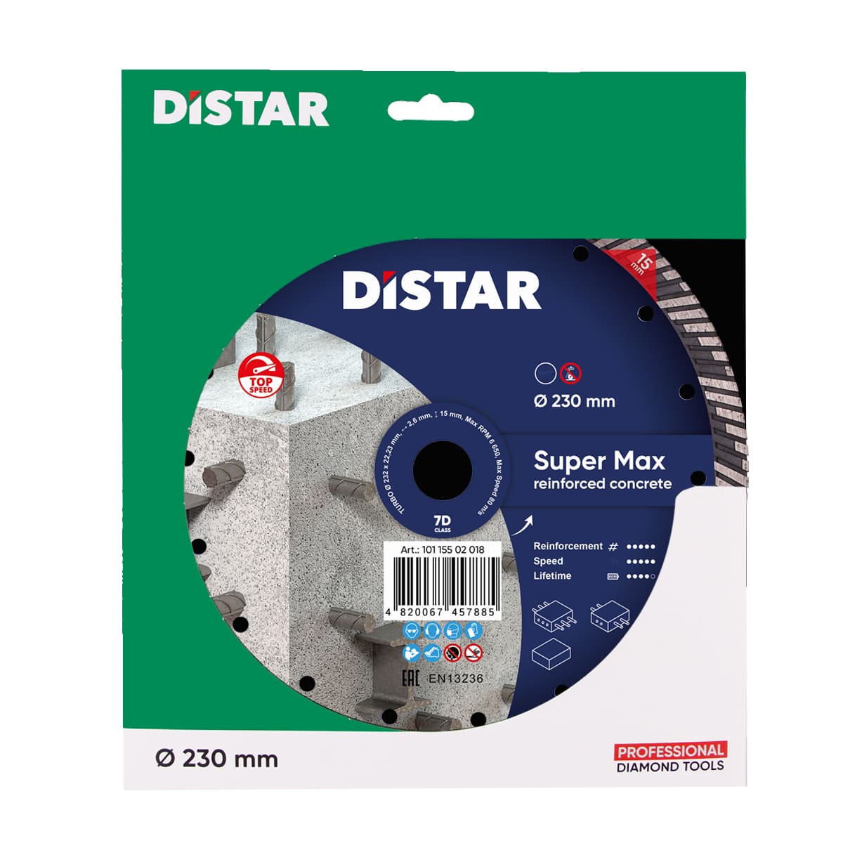 Distar Disco de corte diamantado Turbo 232 Super Max