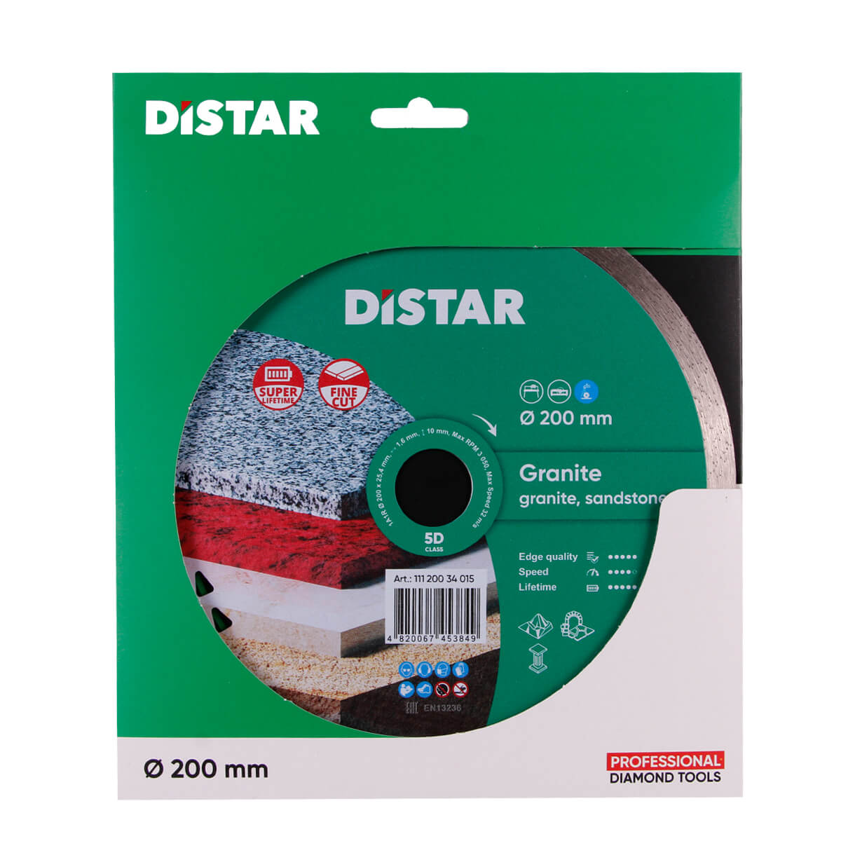 Distar Disco de corte diamante 1A1R 200 Granito