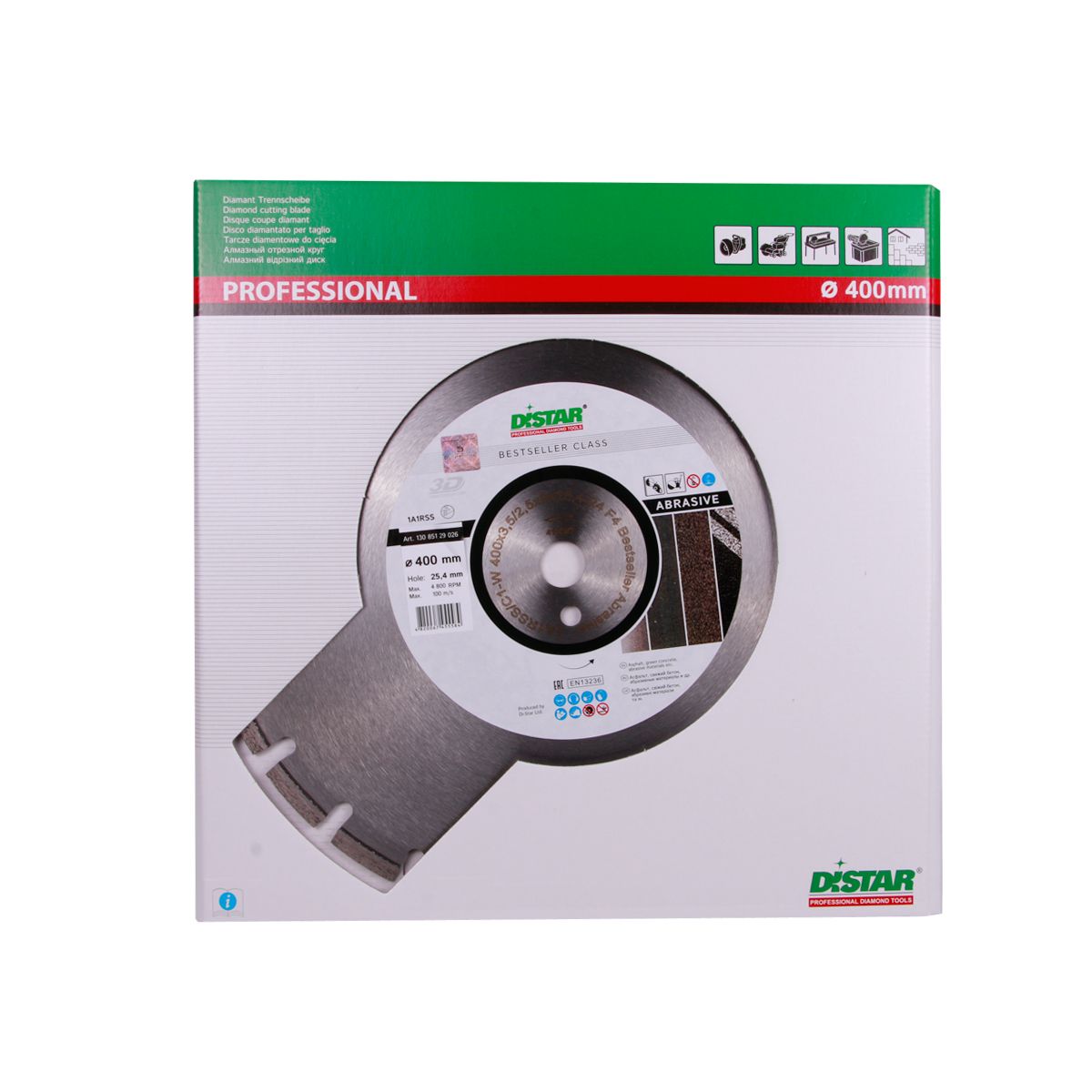 Distar Disco de corte de diamante 1A1RSS 400 Bestseller Abrasivo