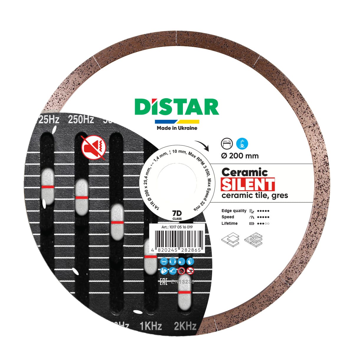 Distar Disco de corte diamante 1A1R 200x25,4 Cerámica Silencioso