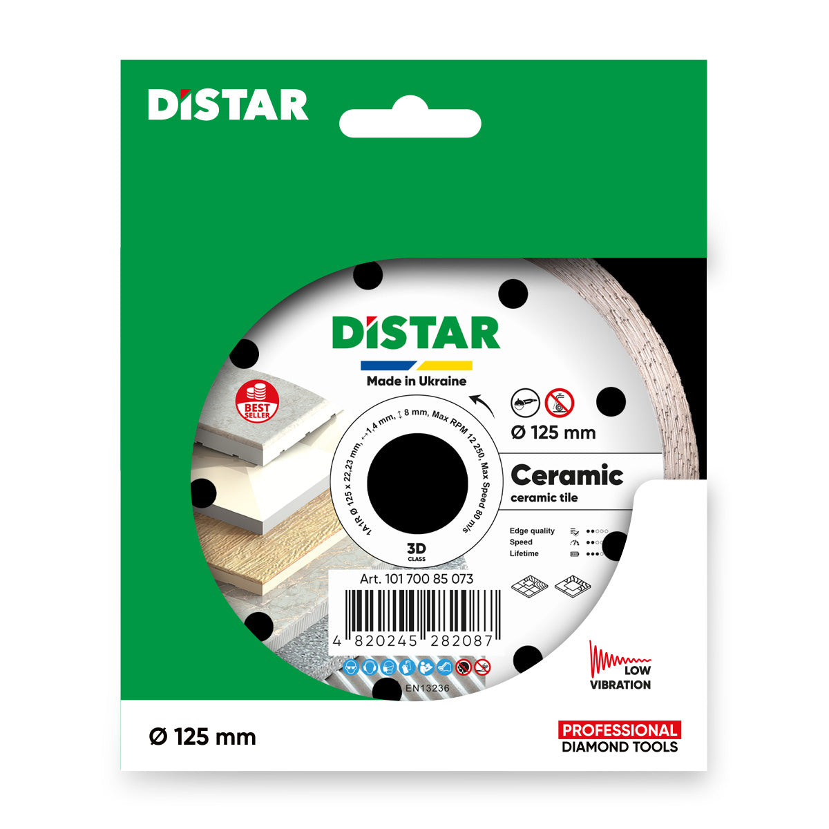 Distar Disco de corte diamante 1A1R 125 Cerámica