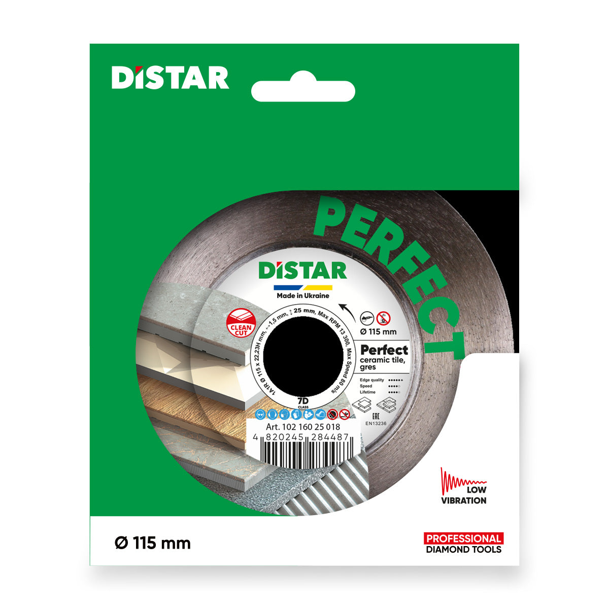 Distar Disco de corte diamante 1A1R 115x1,5x25x22,23H Perfecto