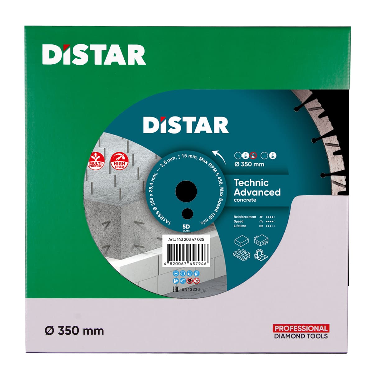 Distar Disco de corte diamantado 1A1RSS 350 Technic Advanced