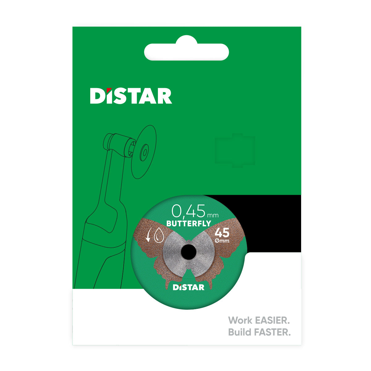 Disco de corte diamante Distar 1A1R 45x0,45x5,8H Butterfly