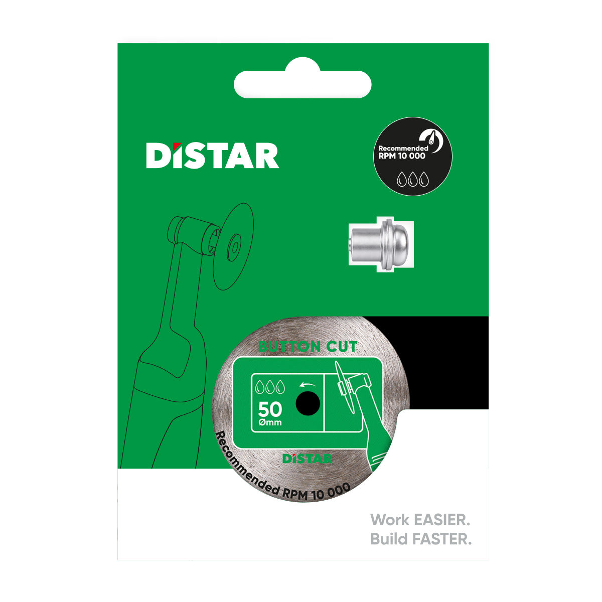Disco de corte diamante Distar 1A1R 50x0,8x5,8/3,2-3,0F ButtonCut
