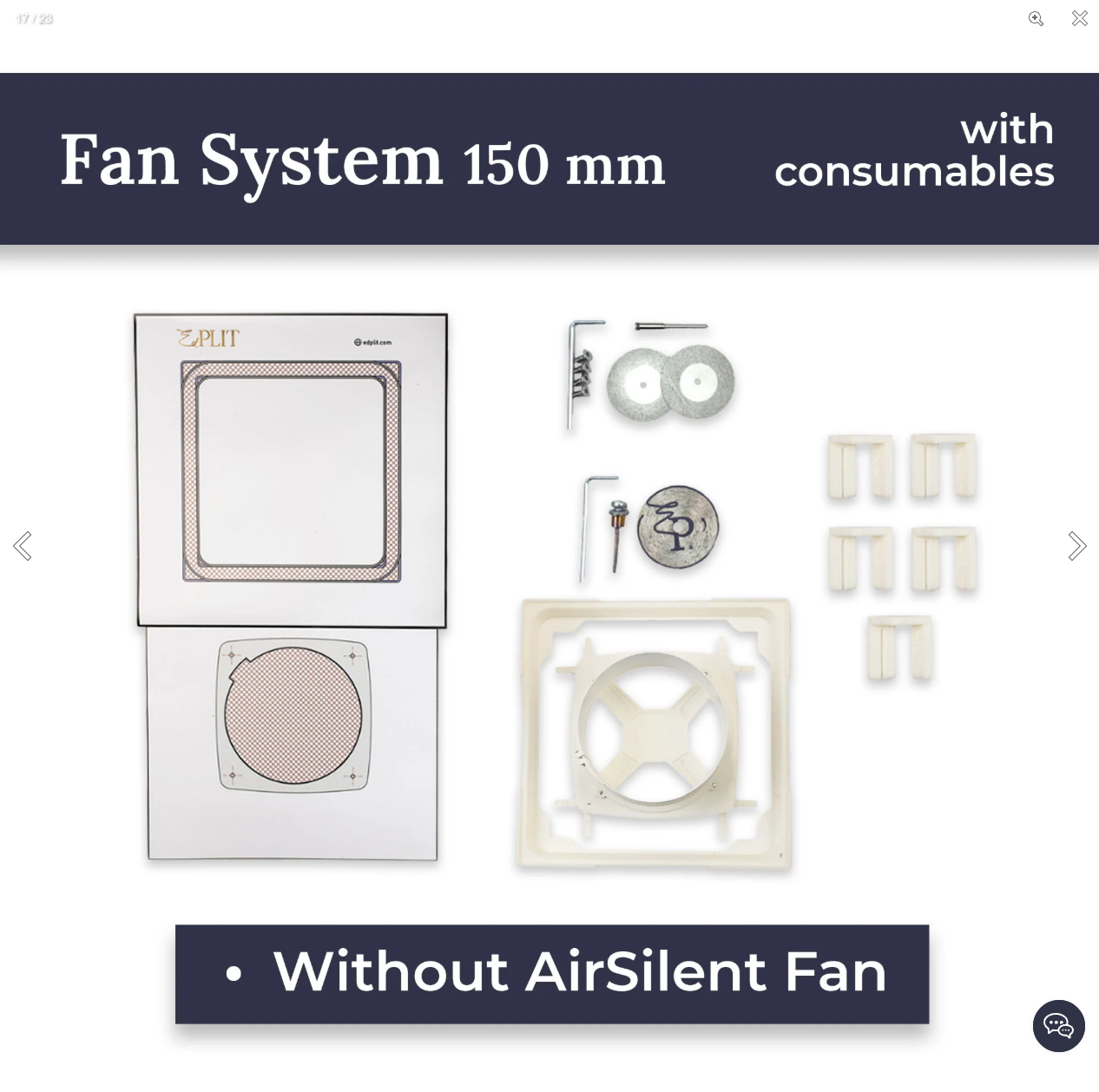 Sistema de montaje oculto para ventilador de baño EDPLIT 100 125 150 mm