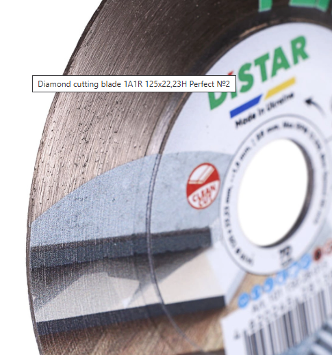 Disco Perfect Ø125 mm. Calidad de corte en húmedo en modo seco. 1A1R 125x1,5x25x22,23H