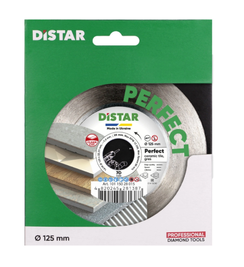 Disco Perfect Ø125 mm. Calidad de corte en húmedo en modo seco. 1A1R 125x1,5x25x22,23H