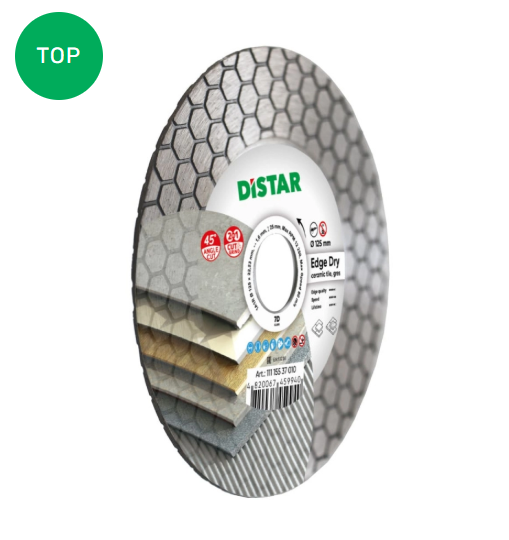 Disco Edge Dry Ø125 mm para gres porcelánico. 1A1R 125x1,6x25x22,23