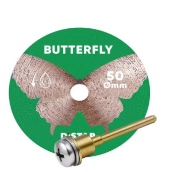 Disco Butterfly 50 mm con orificio 9,6 mm.  Butterfly 1A1R 50x0,6x5,8/3,2-3,0F