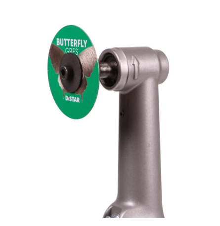 Adaptador para discos de pulido con collar de centrado para colocación precisa. Compatible con mini amoladora.