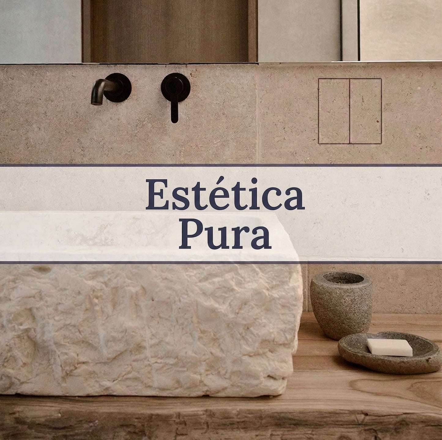 Interruptor de luz completamente oculto detrás del marmol o porcelanico.