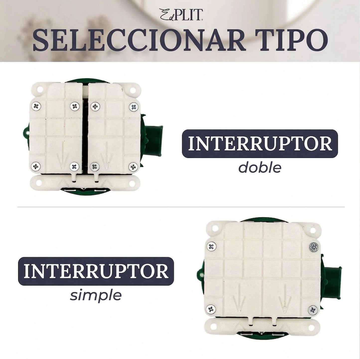 Sistema Electricidad Integrado Edplit - Pack  Completo (Mecanismos + Marco)