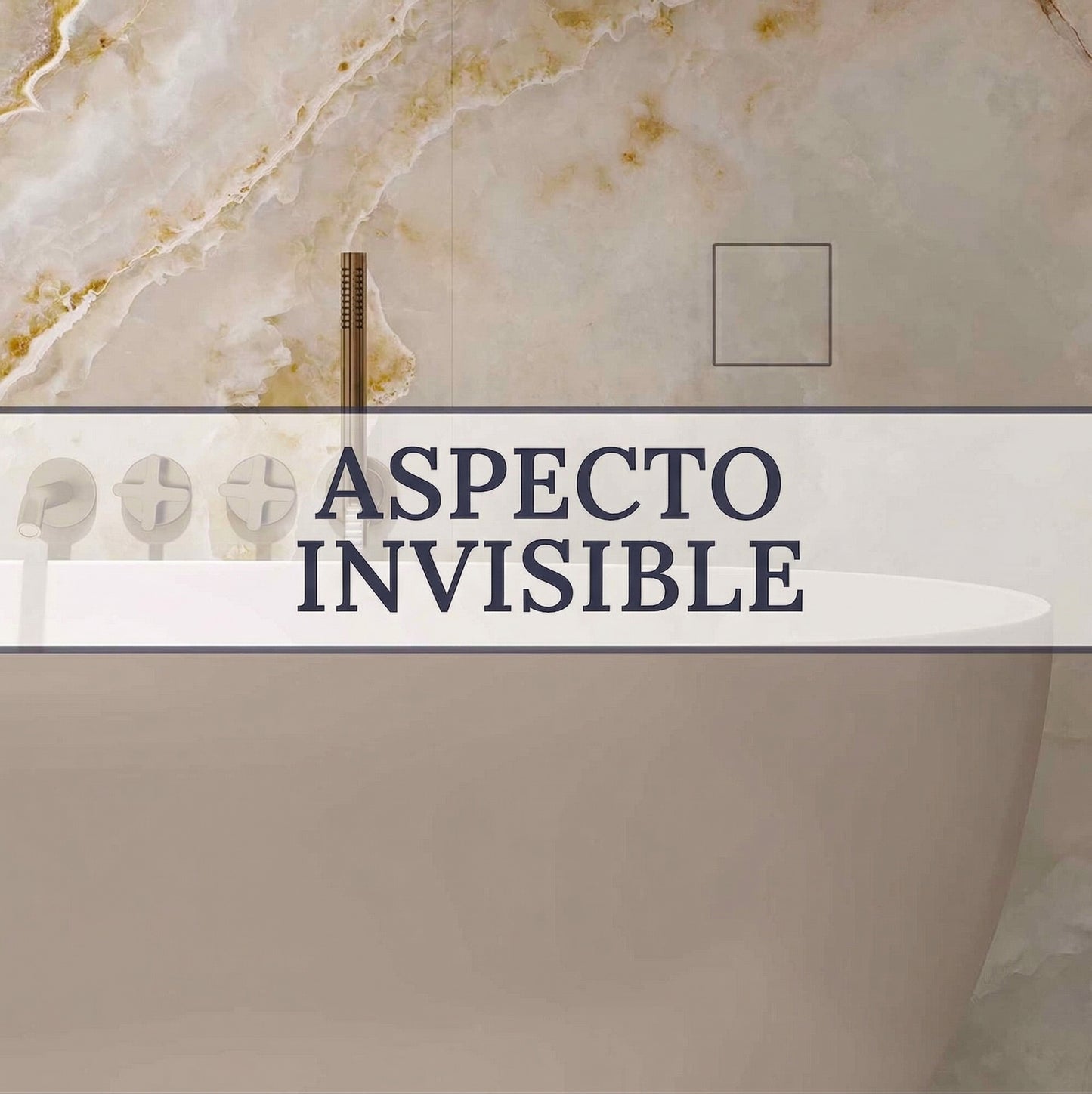 Interruptor de luz completamente oculto detrás del marmol o porcelanico.