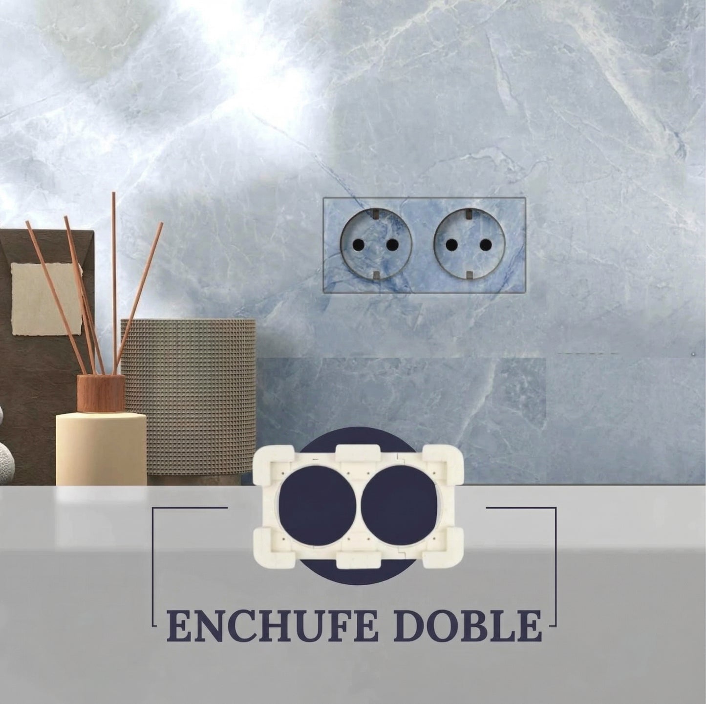 EDPLIT Invisible Outlet - Hidden mounting system with included frame