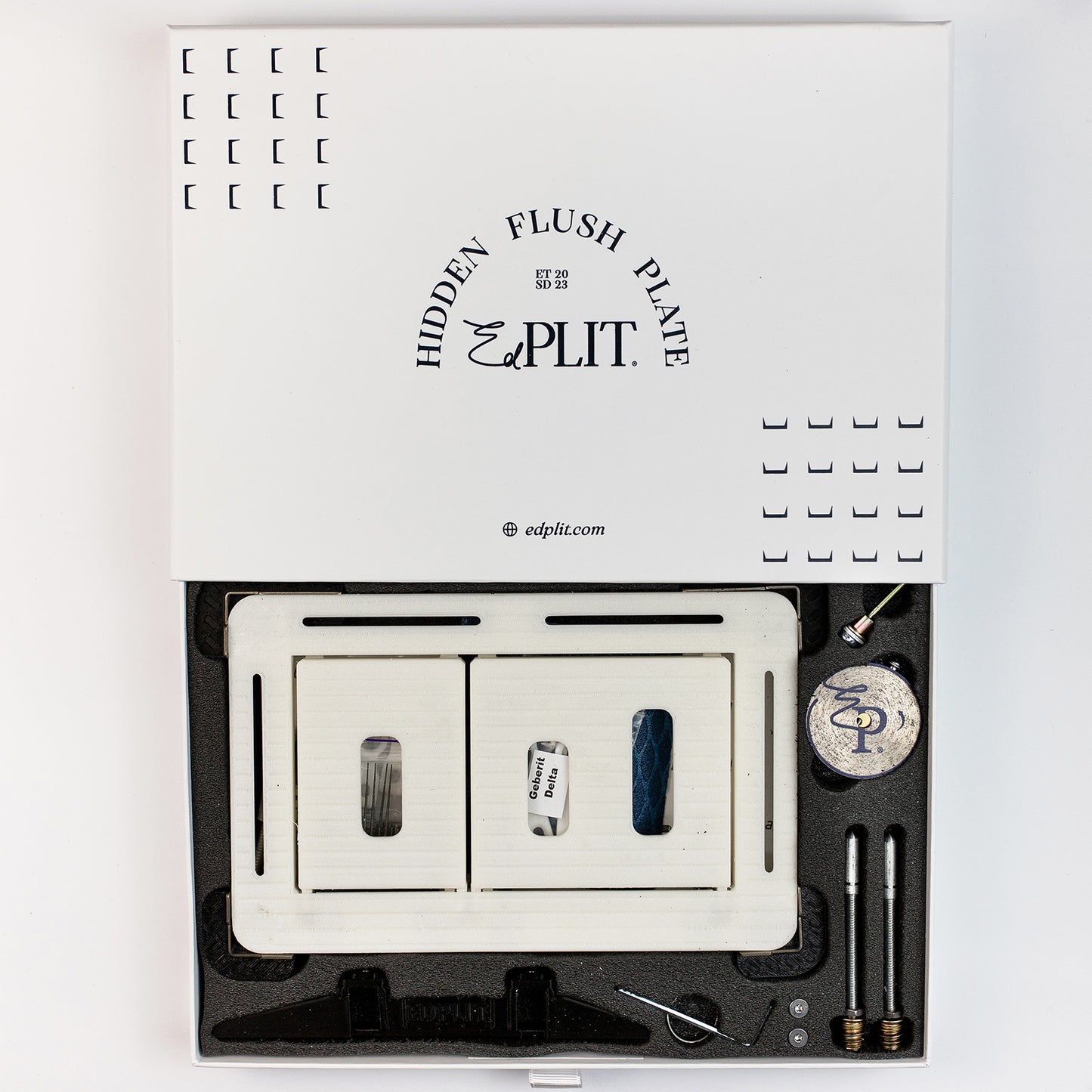 Pulsador Invisible M1 EDPLIT - Compatible con Geberit, AlcaPlast, TECE, Delta, OLI, Jomotech