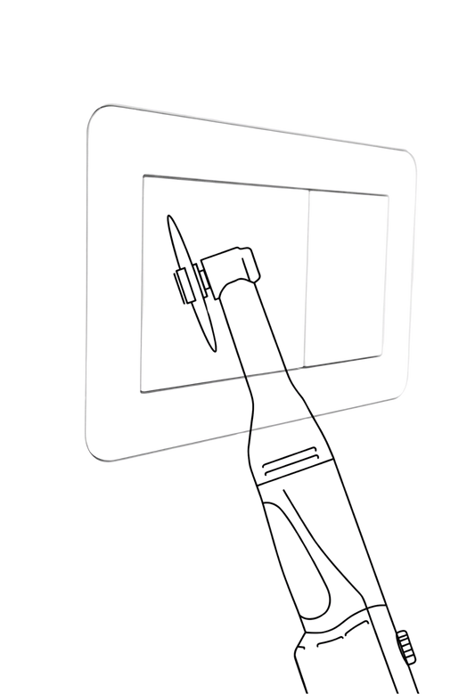 Adaptador para discos de pulido con collar de centrado para colocación precisa. Compatible con mini amoladora.