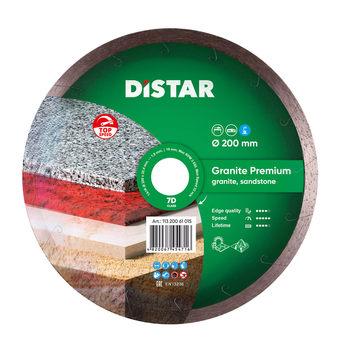Distar Disco de corte diamante 1A1R 200 Granito Premium