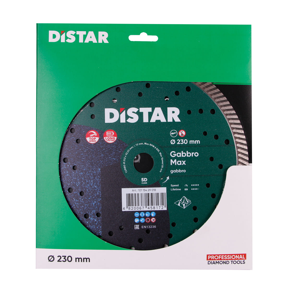 Distar Disco de corte diamante Turbo 232 Gabbro Max