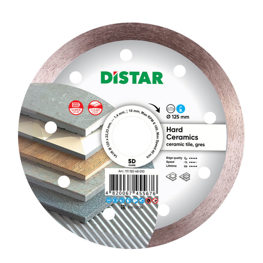 Distar Disco de corte diamantado 1A1R 125 Cerámica dura