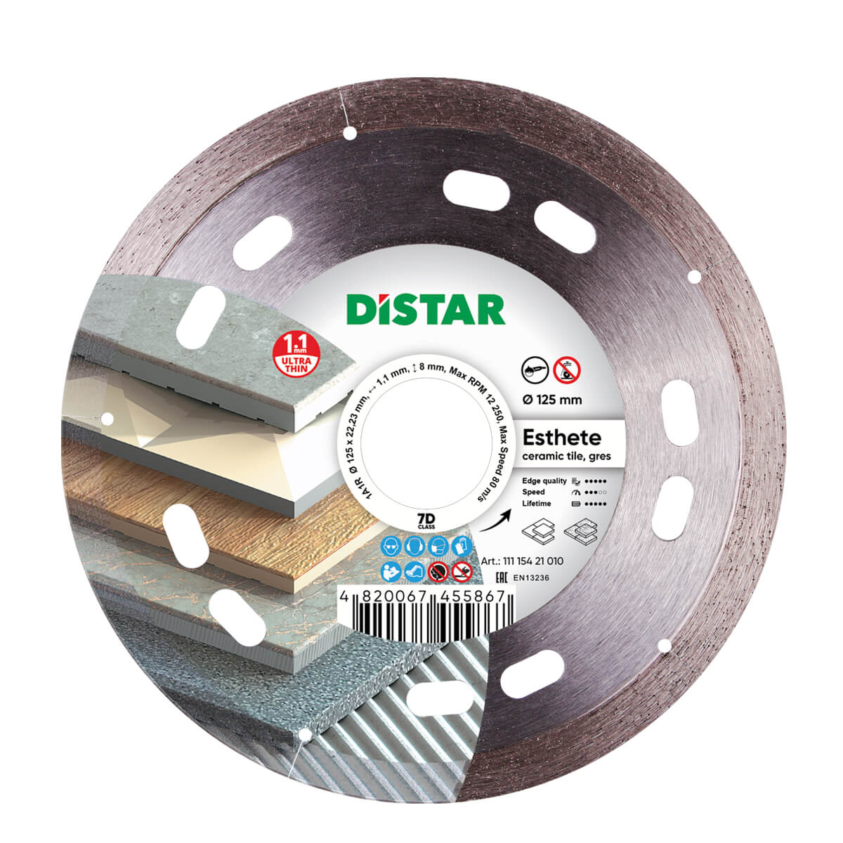 Distar Disco de corte diamante 1A1R 125 Esteta