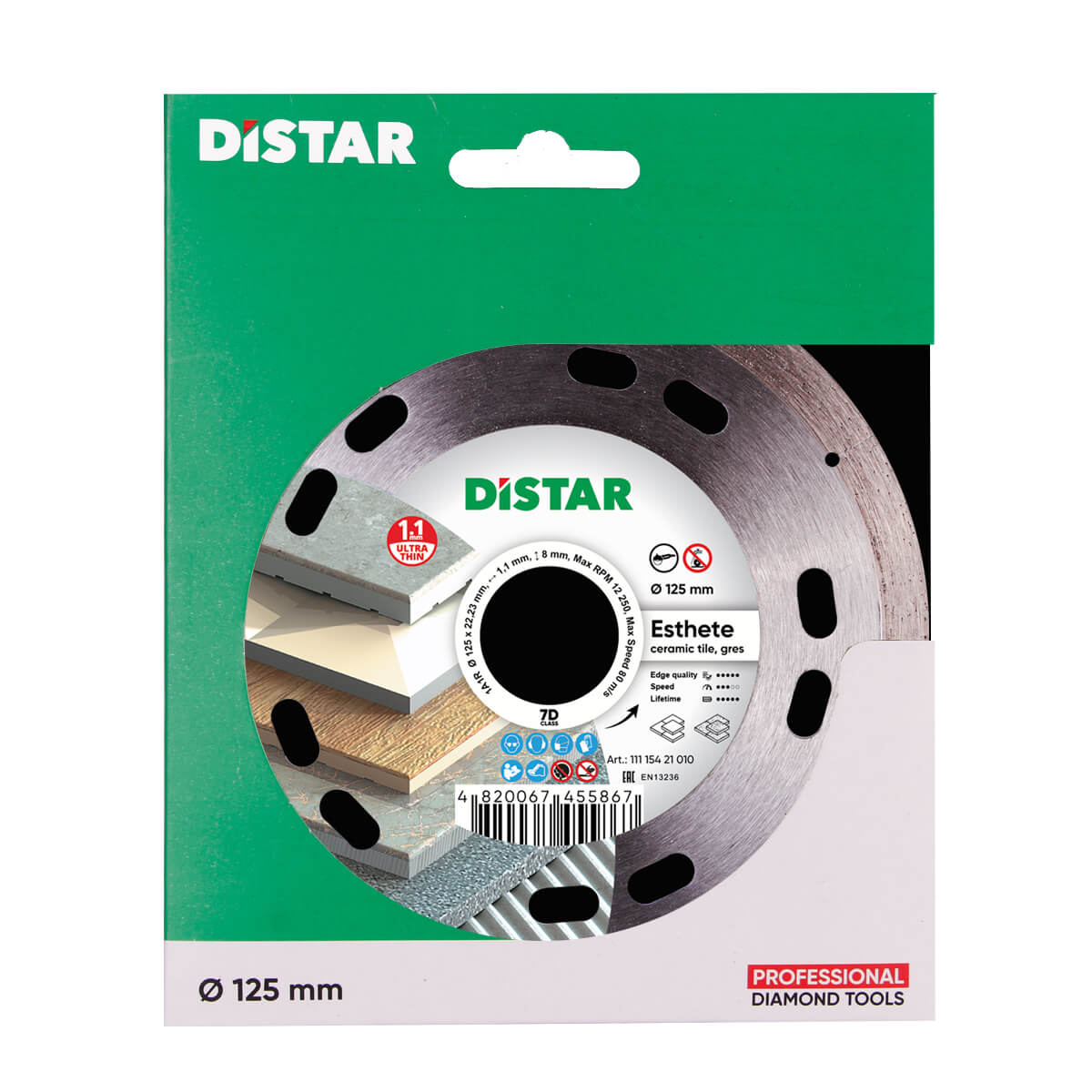 Distar Disco de corte diamante 1A1R 125 Esteta
