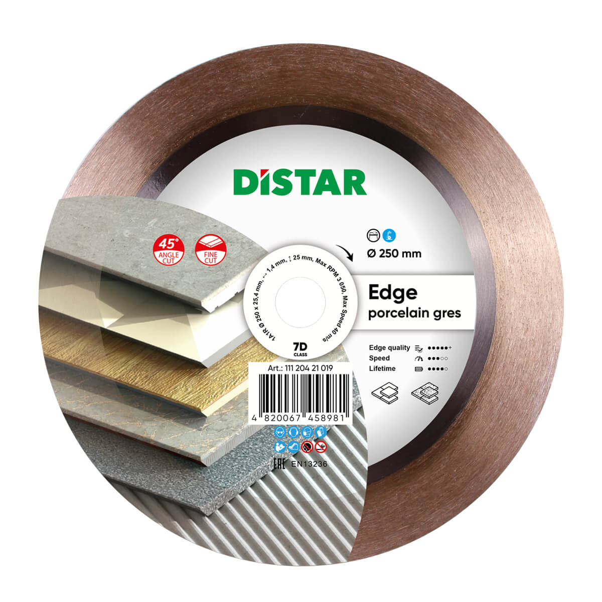 Distar Disco de corte diamante 1A1R 250 Filo