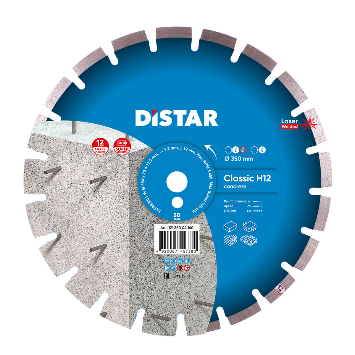 Distar Disco de corte diamantado 1A1RSS 354 Classic H12