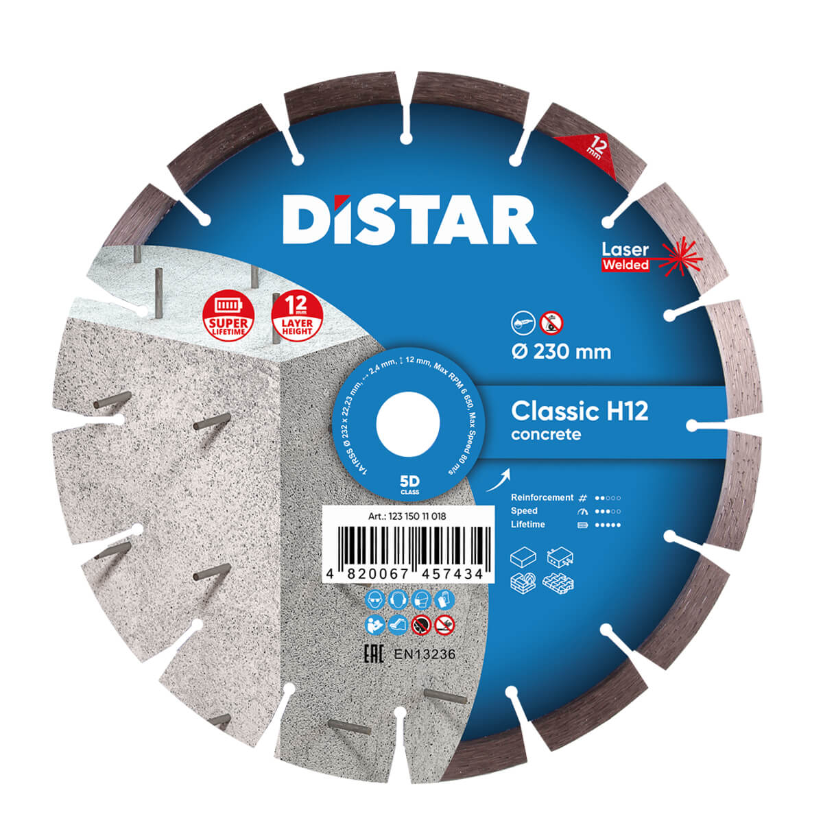 Distar Disco de corte diamantado 1A1RSS 232 Classic H12