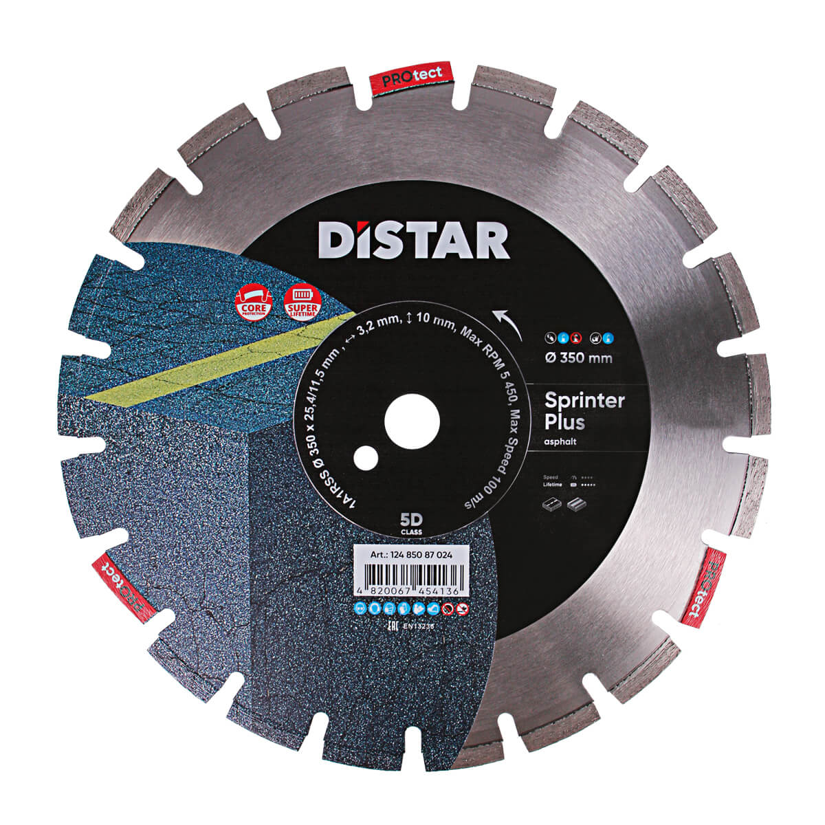 Distar Disco de corte diamante 1A1RSS 350 Sprinter Plus