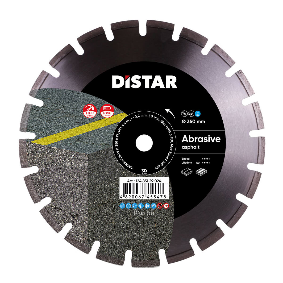 Distar Disco de corte diamantado 1A1RSS 350 Bestseller Abrasivo