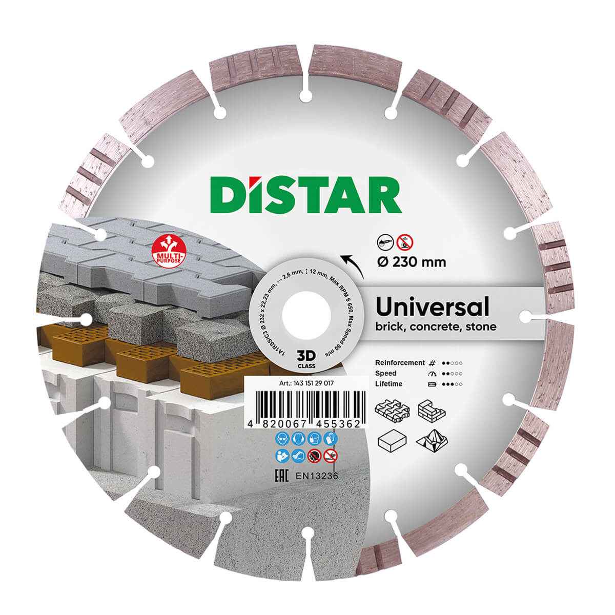 Distar Disco de corte diamantado 1A1RSS 232 Bestseller Universal