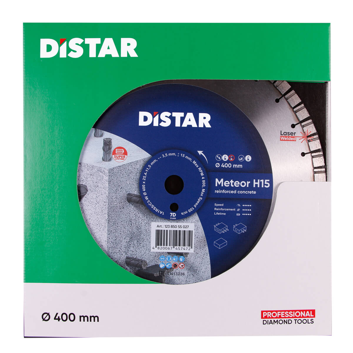 Distar Disco de corte diamante 1A1RSS 400 Meteor H15