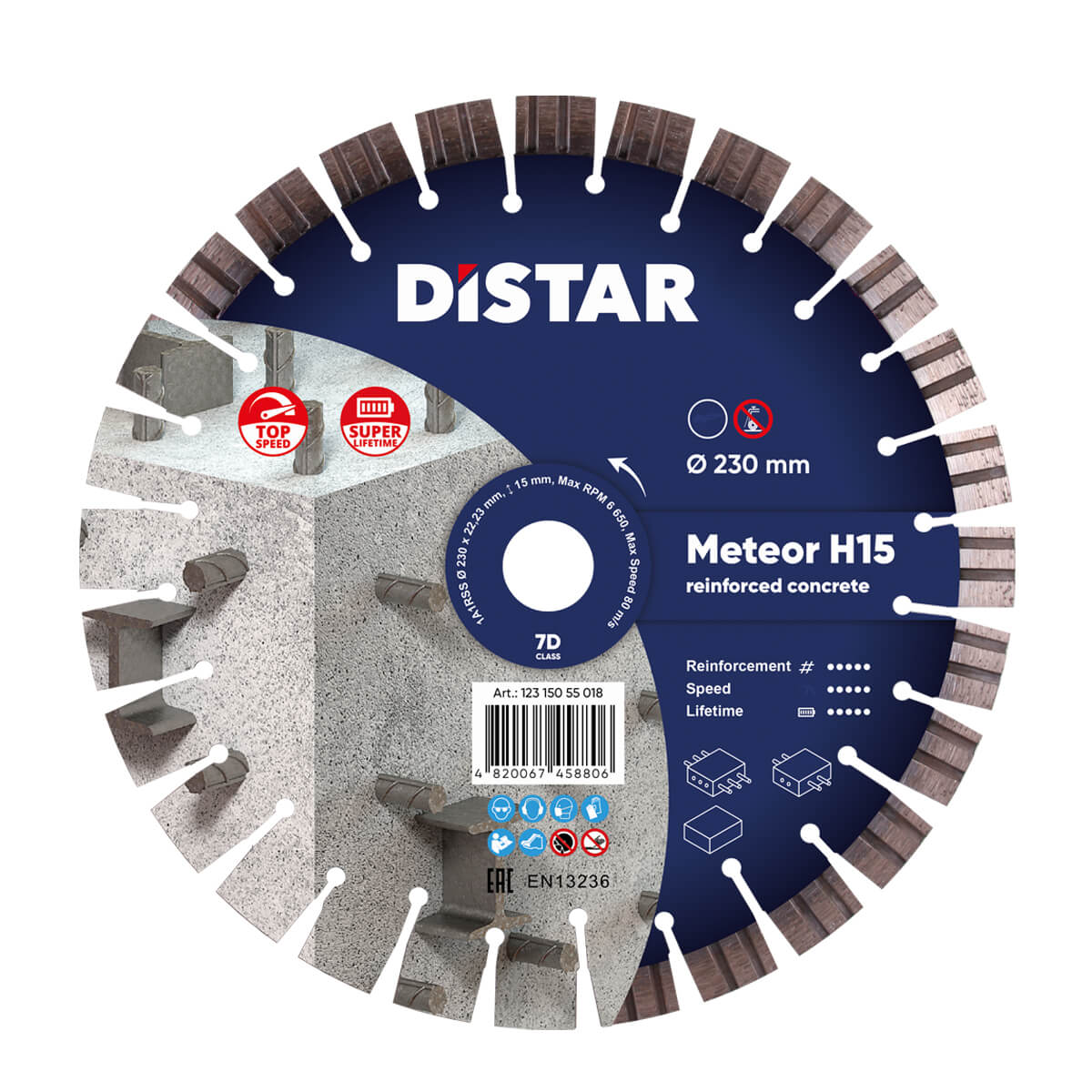 Distar Disco de corte diamante 1A1RSS 230 Meteor H15