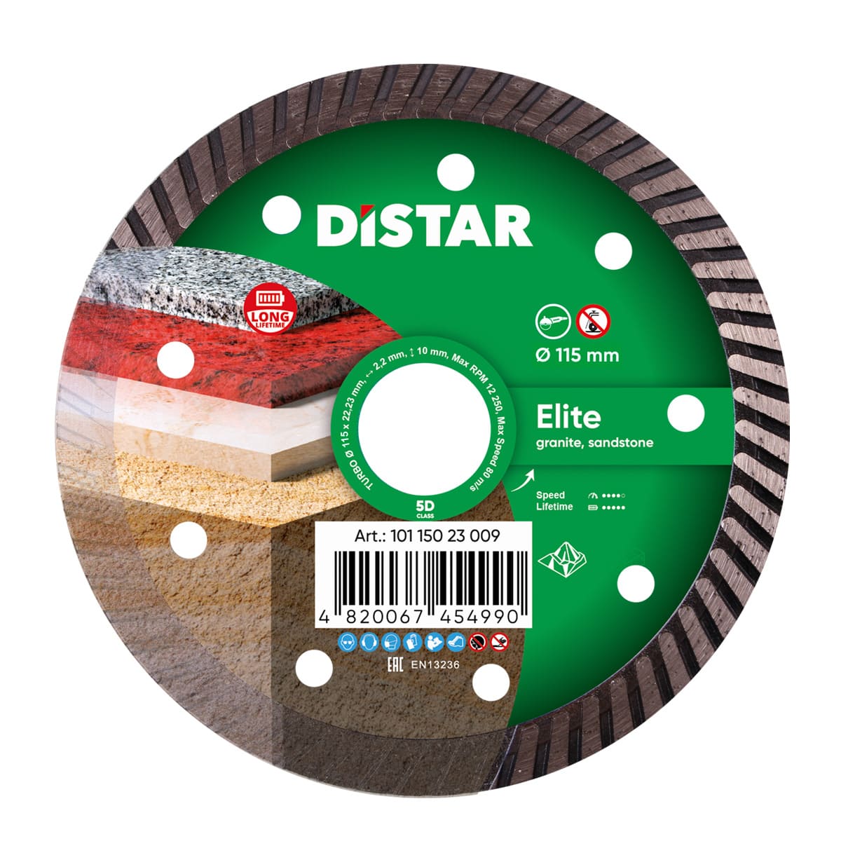 Distar Disco de corte diamante Turbo 115 Elite