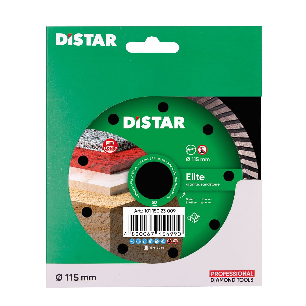 Distar Disco de corte diamante Turbo 115 Elite