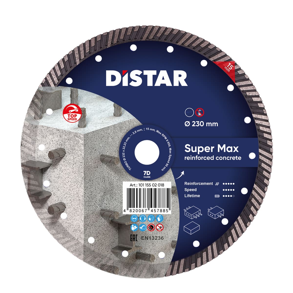 Distar Disco de corte diamantado Turbo 232 Super Max
