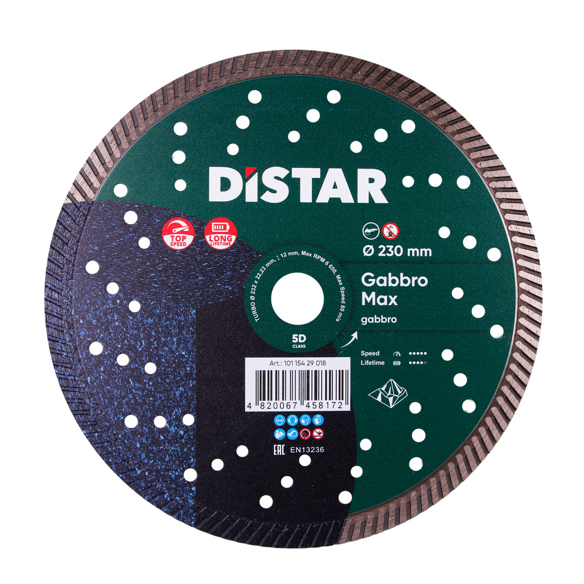 Distar Disco de corte diamante Turbo 232x70 Gabbro Max