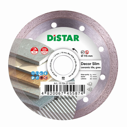 Distar Disco de corte diamante 1A1R 115 Decor Slim