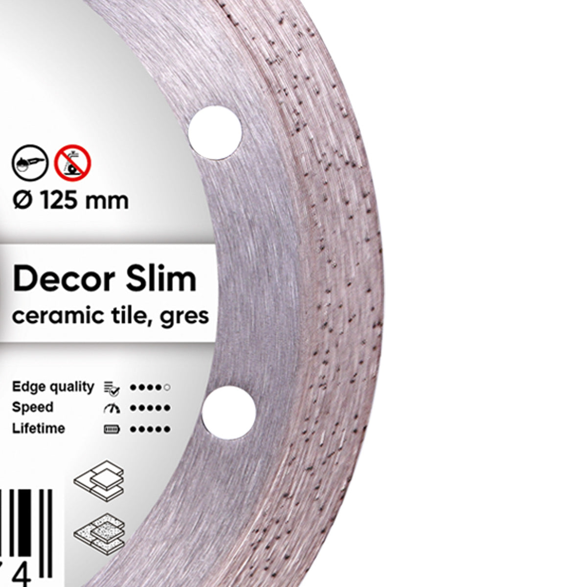 Distar Disco de corte diamante 1A1R 125 Decor Slim