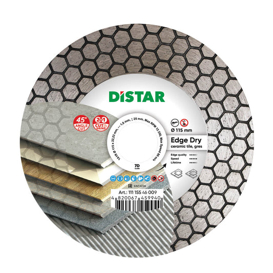 Distar Disco de corte diamante 1A1R 115 Edge Dry