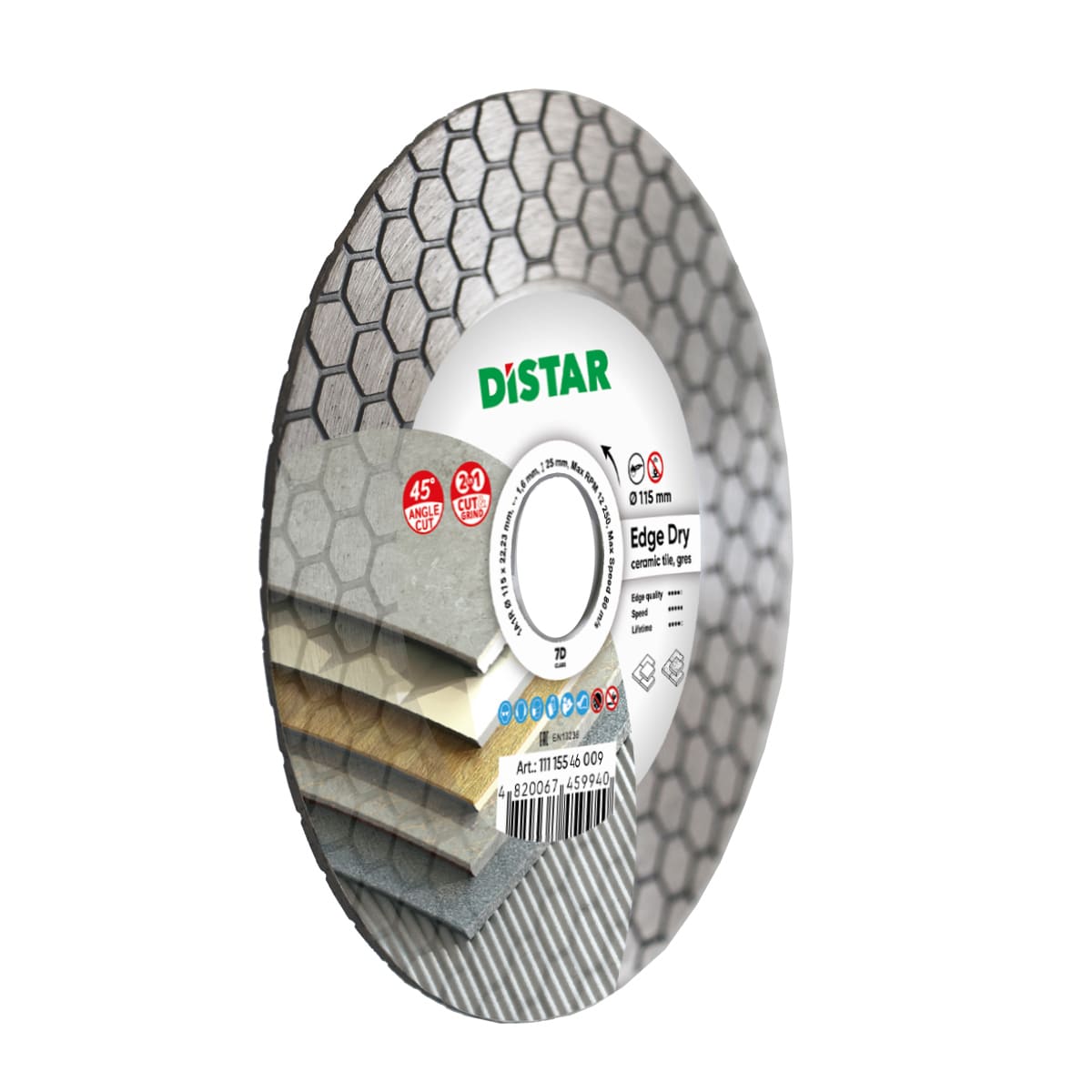 Distar Disco de corte diamante 1A1R 115 Edge Dry