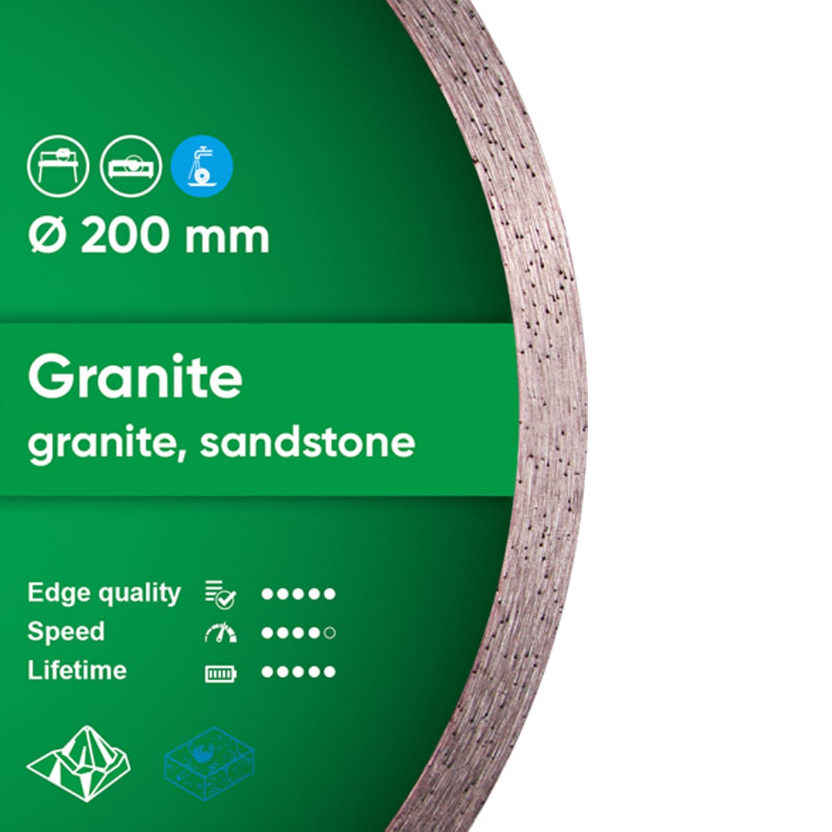 Distar Disco de corte diamante 1A1R 200 Granito