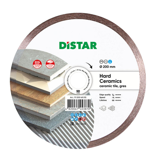 Distar Disco de corte de diamante 1A1R 200 Cerámica dura