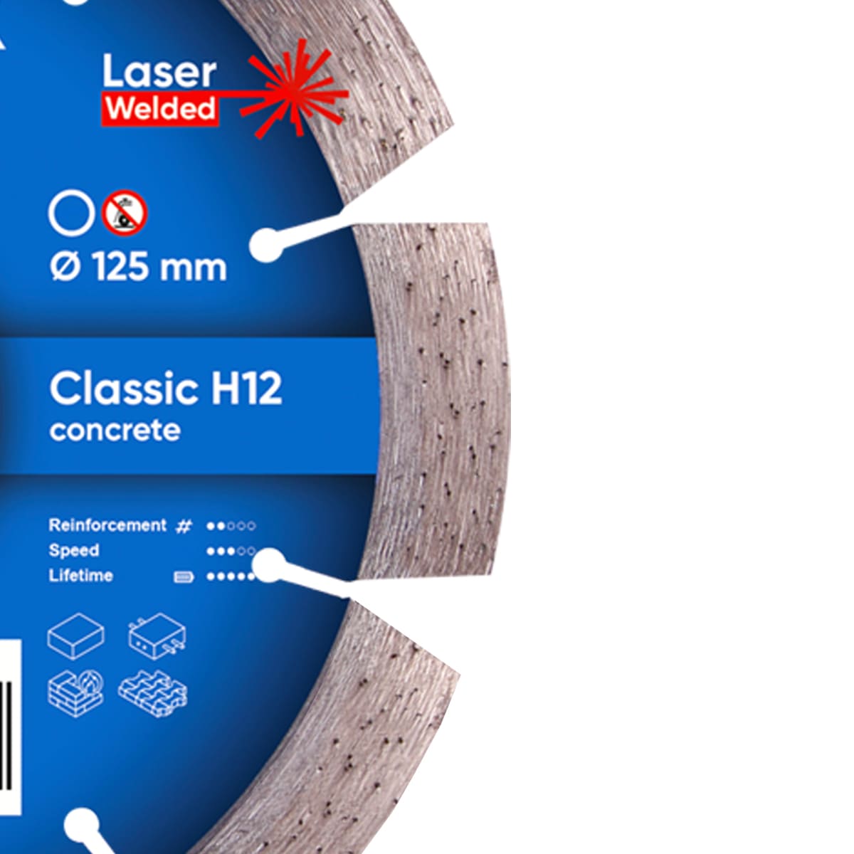 Distar Disco de corte diamantado 1A1RSS 125 Classic H12