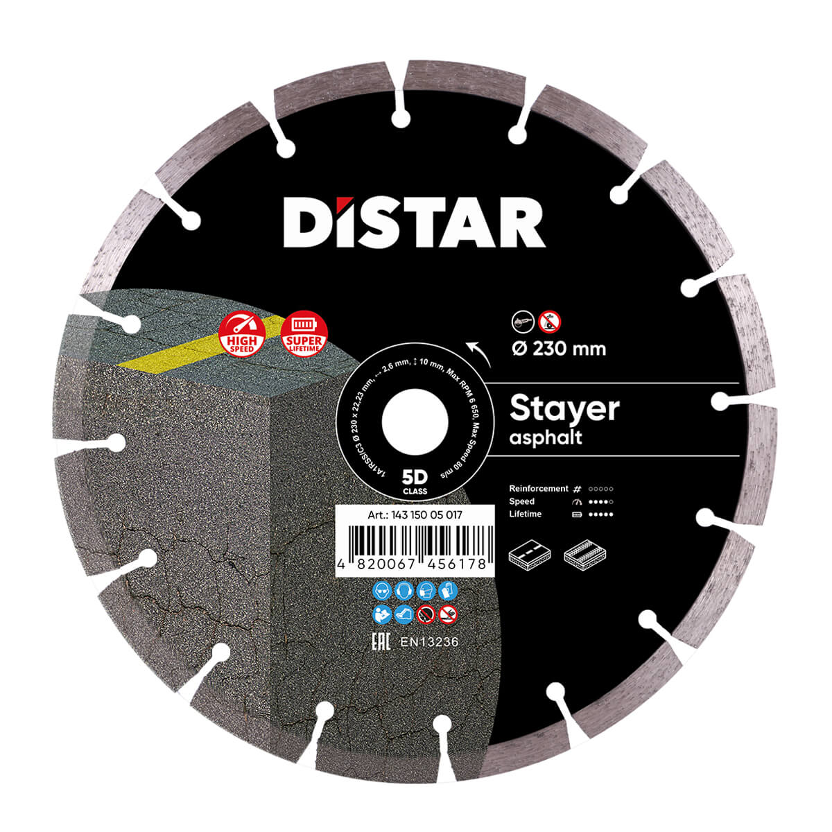 Distar Disco de corte diamante 1A1RSS 230 STAYER
