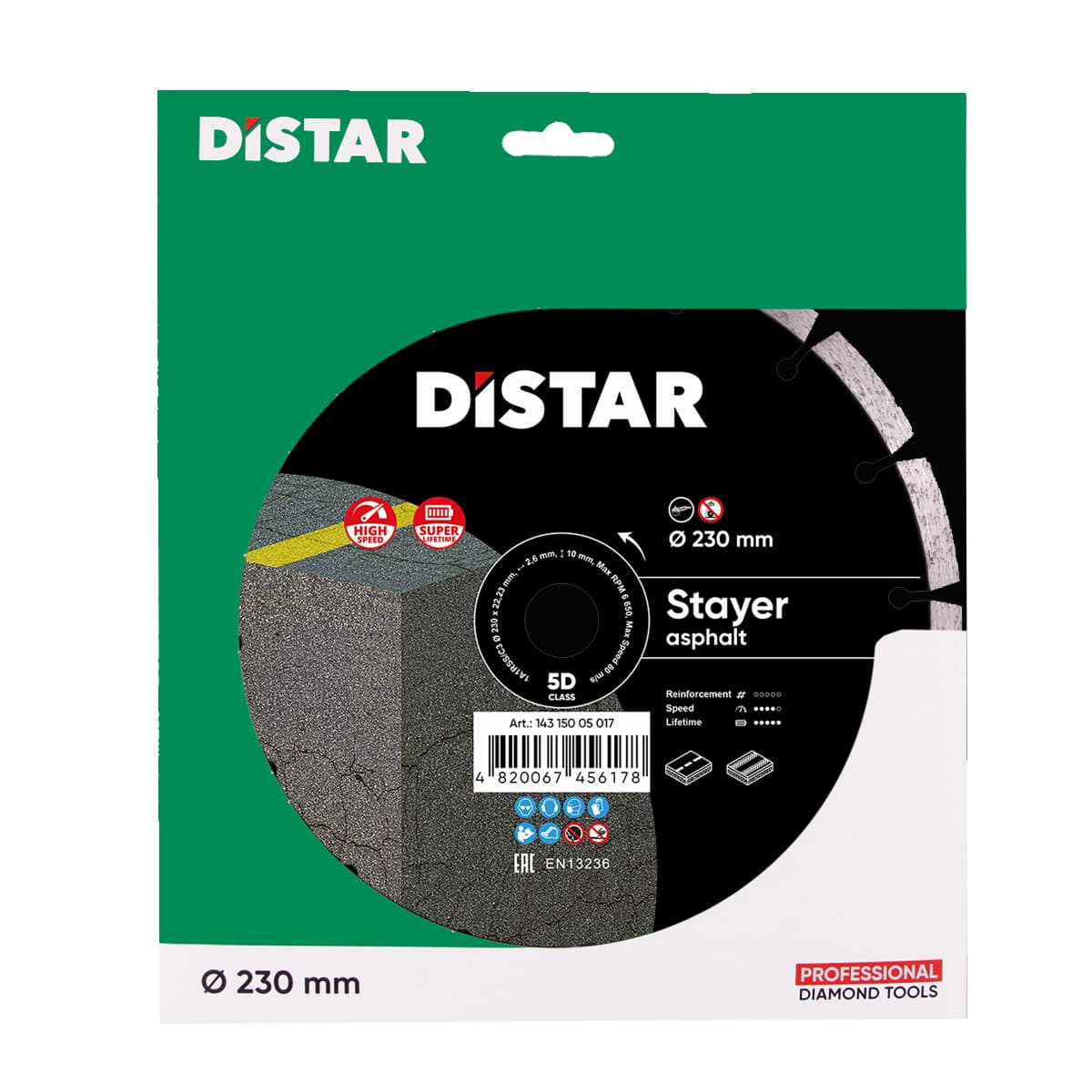Distar Disco de corte diamante 1A1RSS 230 STAYER